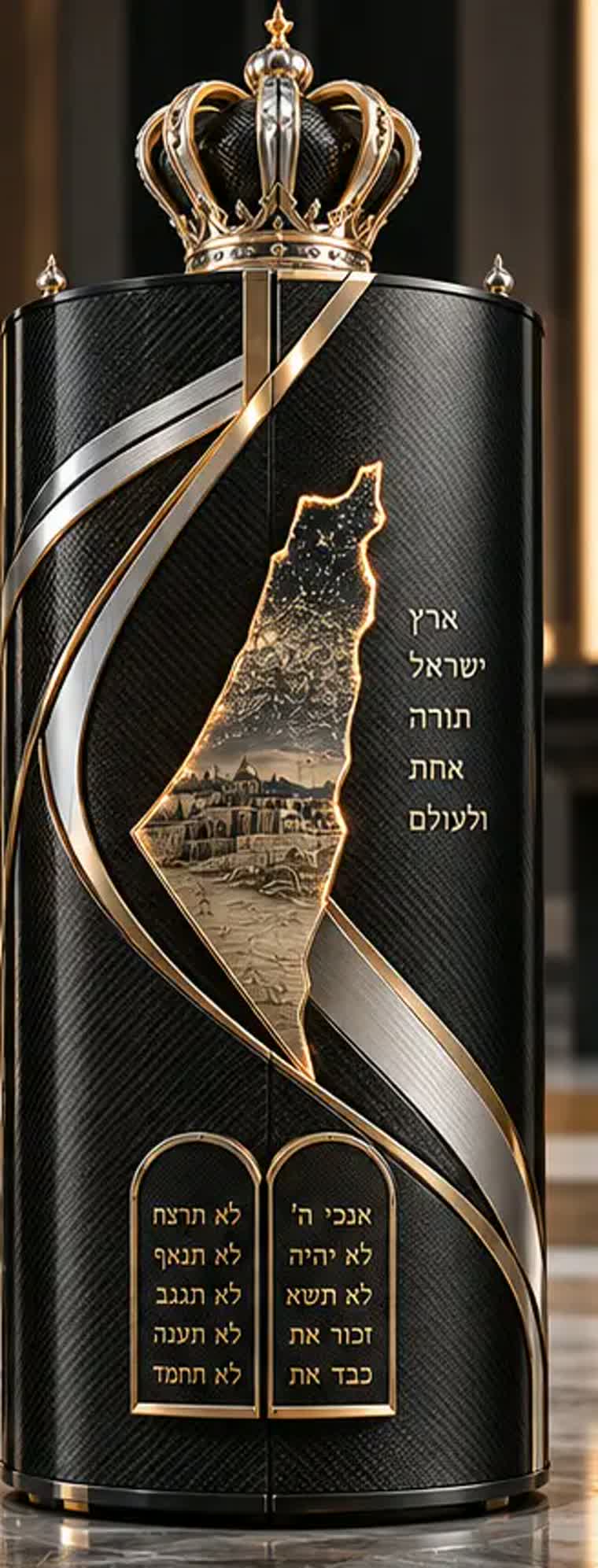 תמונת המחשה זמנית של תיק תורה מעוטר