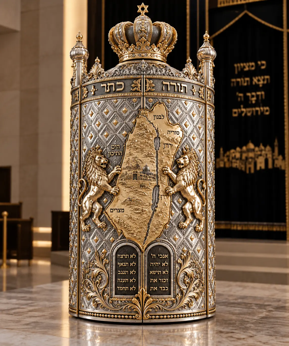 תמונת המחשה זמנית של תיק תורה מעוטר