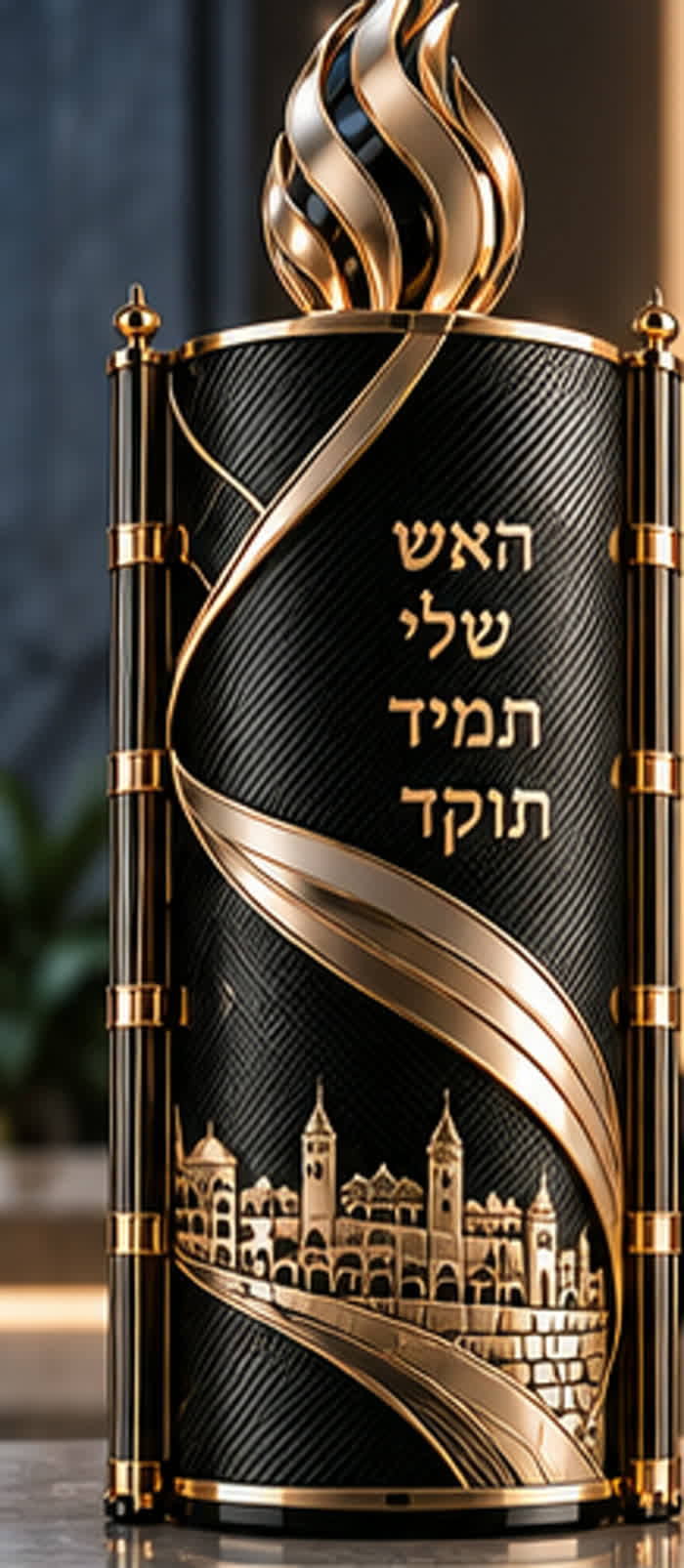 תמונת המחשה זמנית של עיצוב תיק ״האש שלי תמיד תוקד״